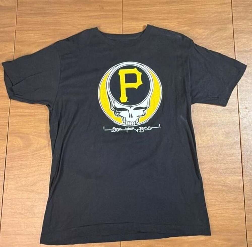 Liquid Blue Grateful Dead Pittsburgh Pirates T-Shirt Size L Black